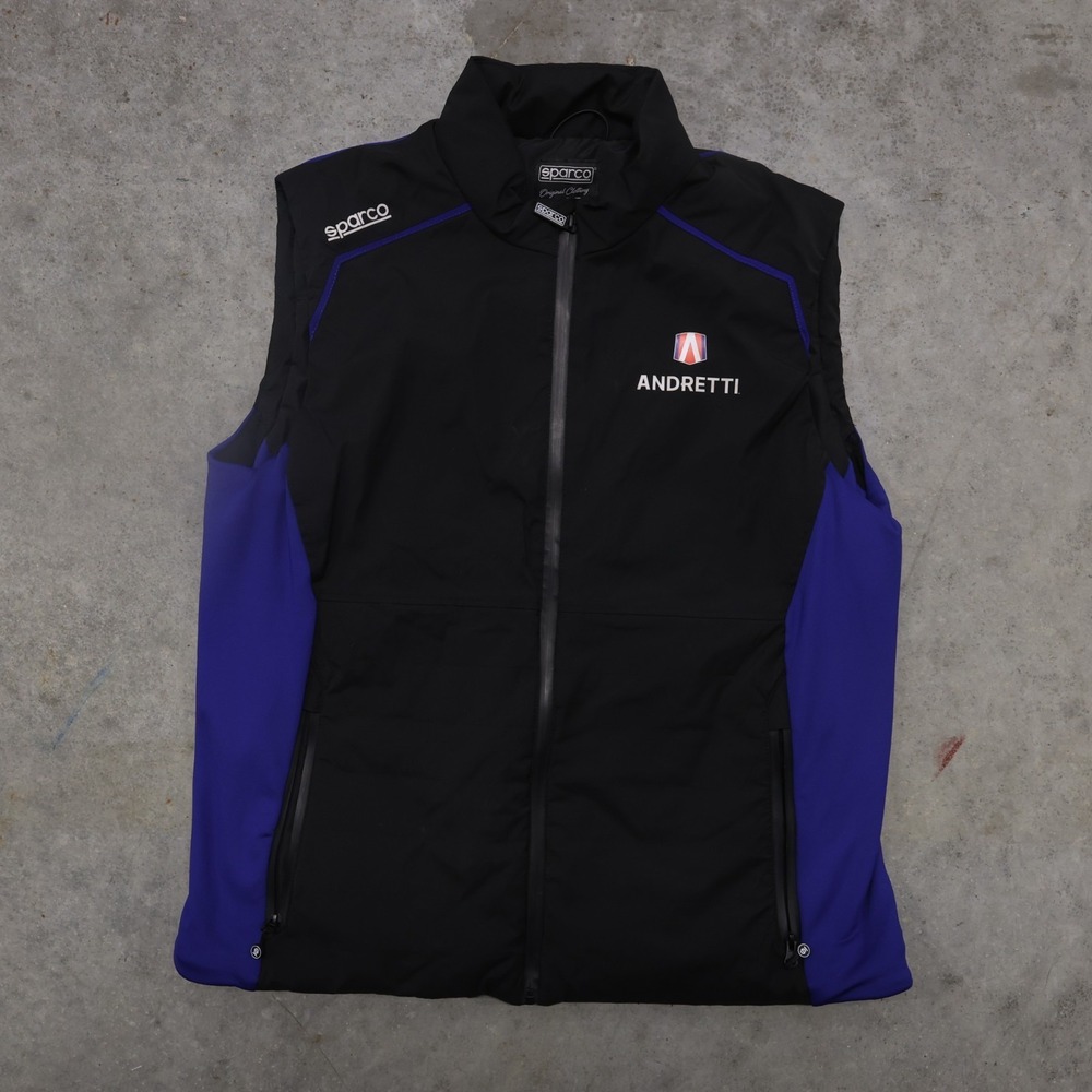 Sparco Andretti Autosport Racing Vest Men's 3XL Black Blue IndyCar Team Gear